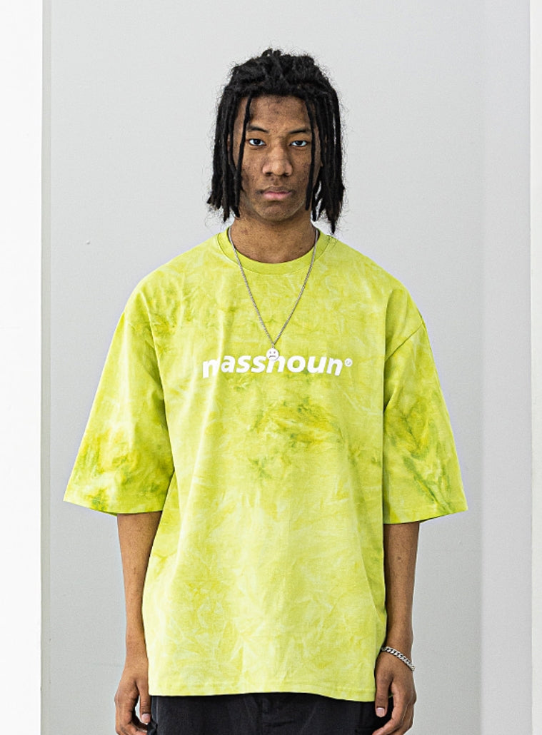 マスノウン(MASSNOUN) SL LOGO TIE-DYE OVERSIZED T-SHIRTS MSNTS009-LG
