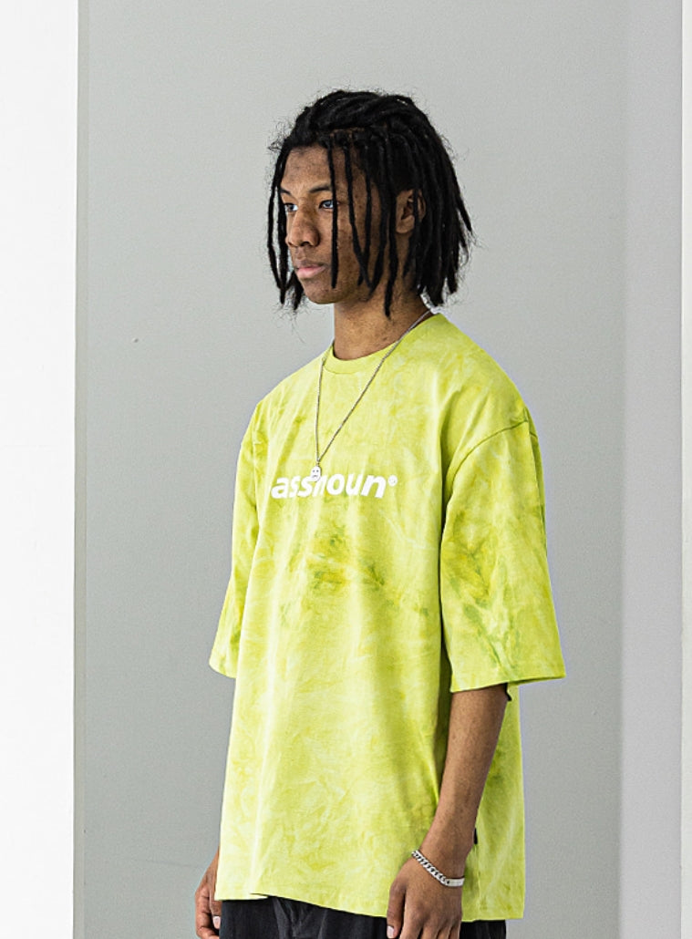 マスノウン(MASSNOUN) SL LOGO TIE-DYE OVERSIZED T-SHIRTS MSNTS009-LG