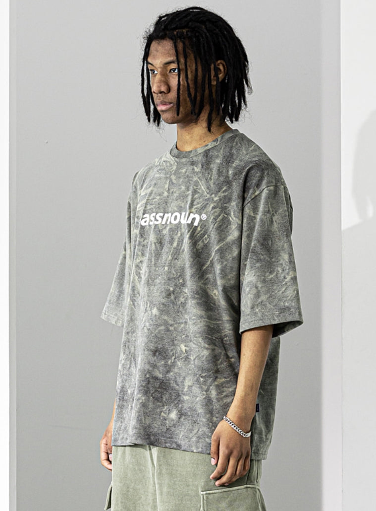 マスノウン(MASSNOUN) SL LOGO TIE-DYE OVERSIZED T-SHIRTS MSNTS009-KK