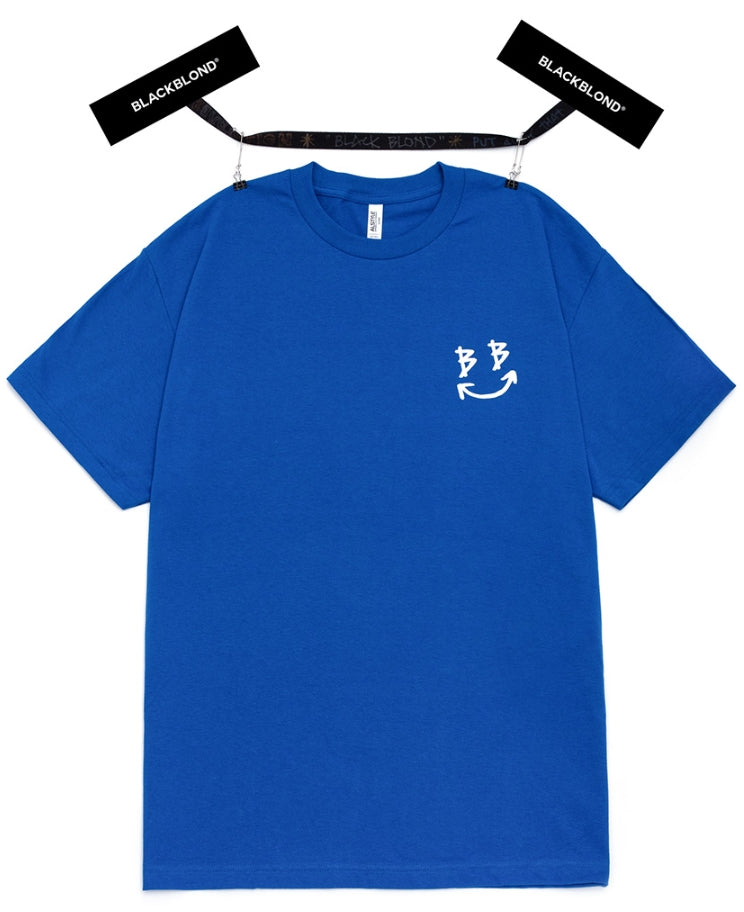 ブラックブロンド(BLACKBLOND) BBD Classic Smile Logo Short Sleeve Tee (Blue)