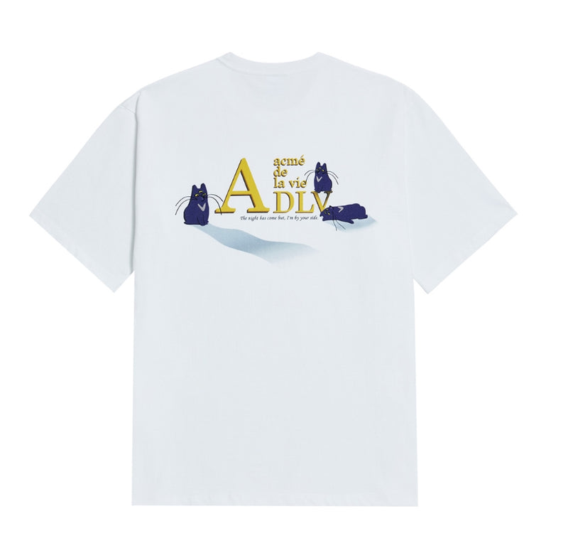 アクメドラビ(acme' de la vie) ADLV DESIGN BY BOM (CAT) SHORT SLEEVE T-SHIRT