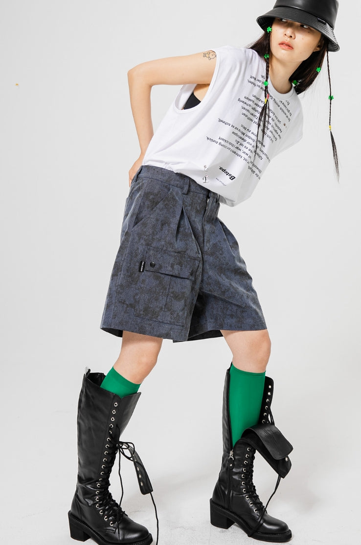 イーエスシースタジオ(ESC STUDIO) pocket shorts (Blue)