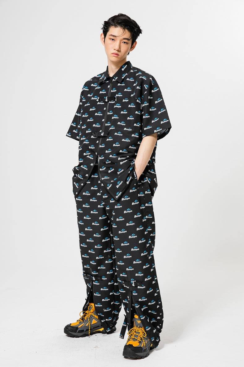 イーエスシースタジオ(ESC STUDIO)  Bsteps printing jogger pants (black)