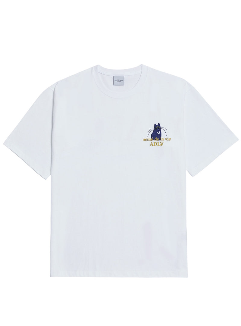 アクメドラビ(acme' de la vie) ADLV DESIGN BY BOM (CAT) SHORT SLEEVE T-SHIRT