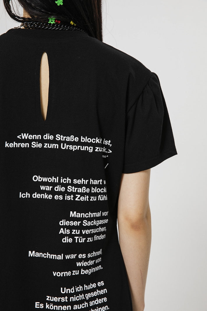 イーエスシースタジオ(ESC STUDIO)  Lettering dress (black)