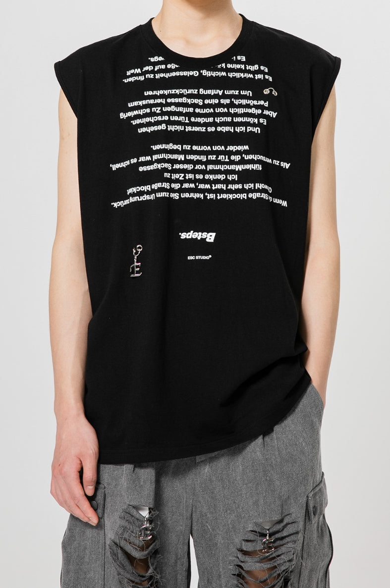 イーエスシースタジオ(ESC STUDIO)  Lettering sleevess (black)