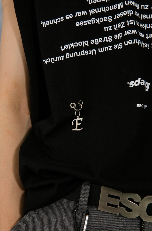 イーエスシースタジオ(ESC STUDIO)  Lettering sleevess (black)