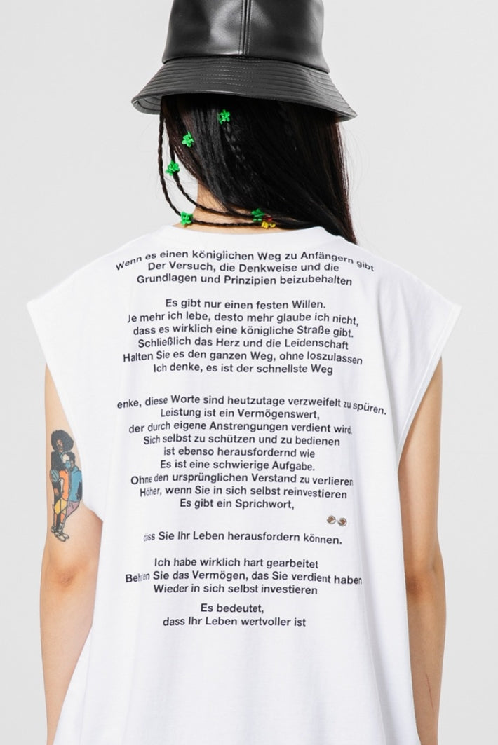 イーエスシースタジオ(ESC STUDIO)  Lettering sleevess(white)