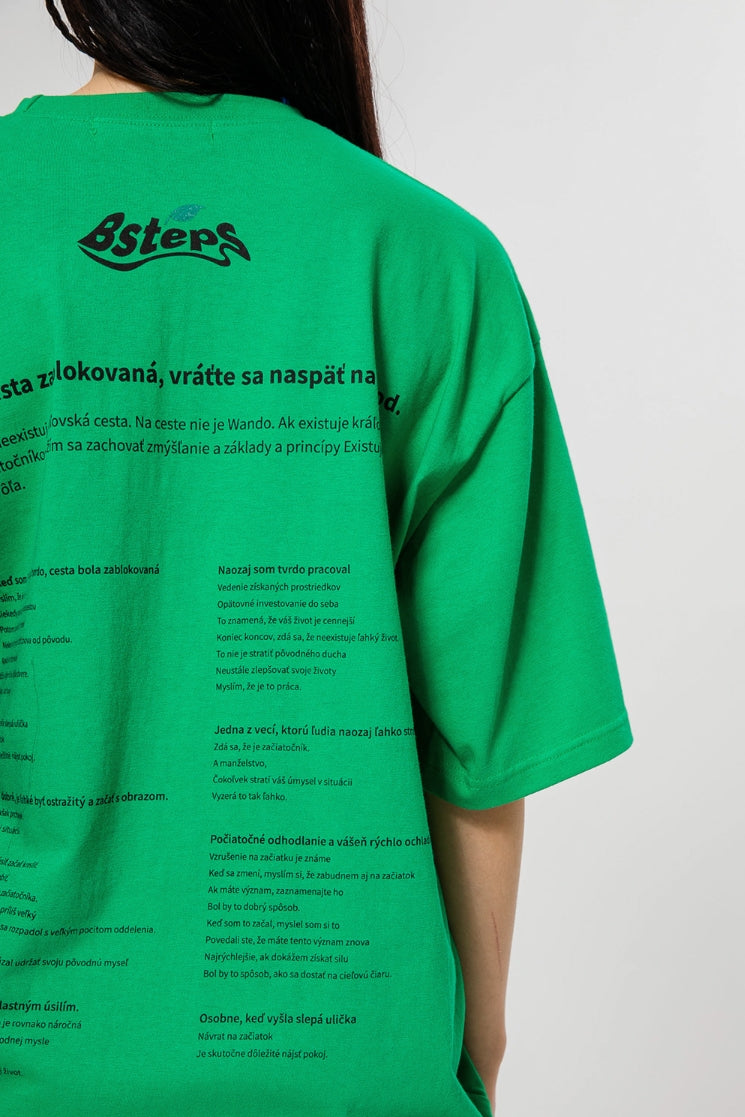 イーエスシースタジオ(ESC STUDIO)  Bsteps back printing t-shirt (green)