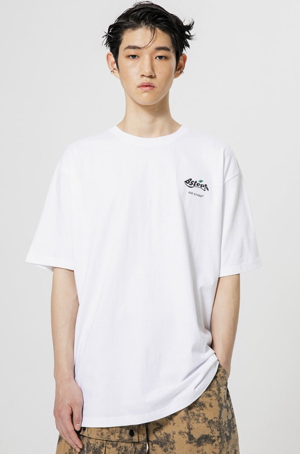 イーエスシースタジオ(ESC STUDIO)  Bsteps back printing t-shirt (white)