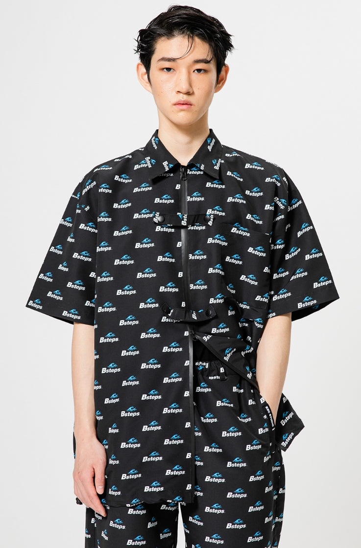 イーエスシースタジオ(ESC STUDIO)  Bsteps printing shirt (black)