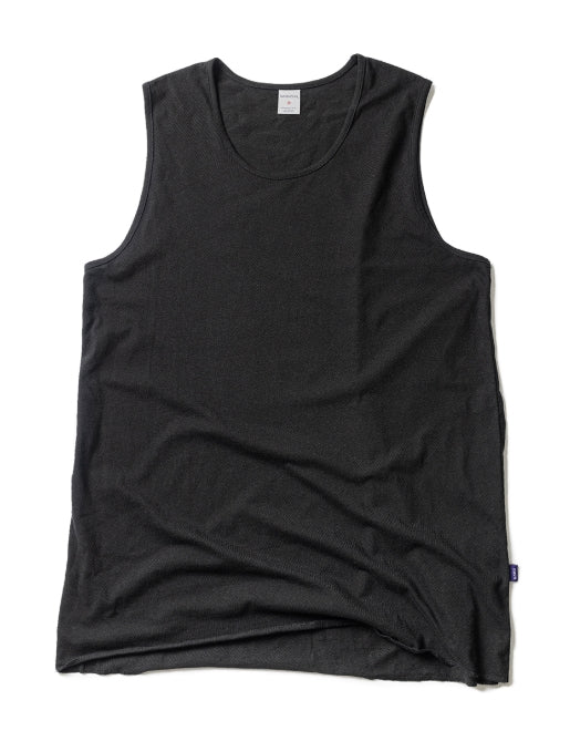 マスノウン(MASSNOUN)  LAYERED OVERSIZED SLEEVELESS MUZSV001-BK
