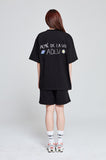 アクメドラビ(acme' de la vie) CRAYON LOGO SHORT SLEEVE T-SHIRT BLACK