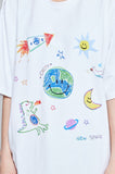 アクメドラビ(acme' de la vie) CRAYON LOGO SHORT SLEEVE T-SHIRT WHITE