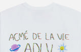 アクメドラビ(acme' de la vie) CRAYON LOGO SHORT SLEEVE T-SHIRT WHITE