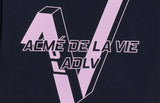 アクメドラビ(acme' de la vie) OUTLINE V LOGO SHORT SLEEVE T-SHIRT NAVY