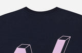 アクメドラビ(acme' de la vie) OUTLINE V LOGO SHORT SLEEVE T-SHIRT NAVY