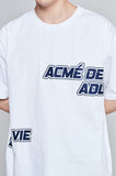 アクメドラビ(acme' de la vie)  OUTLINE V LOGO SHORT SLEEVE T-SHIRT WHITE