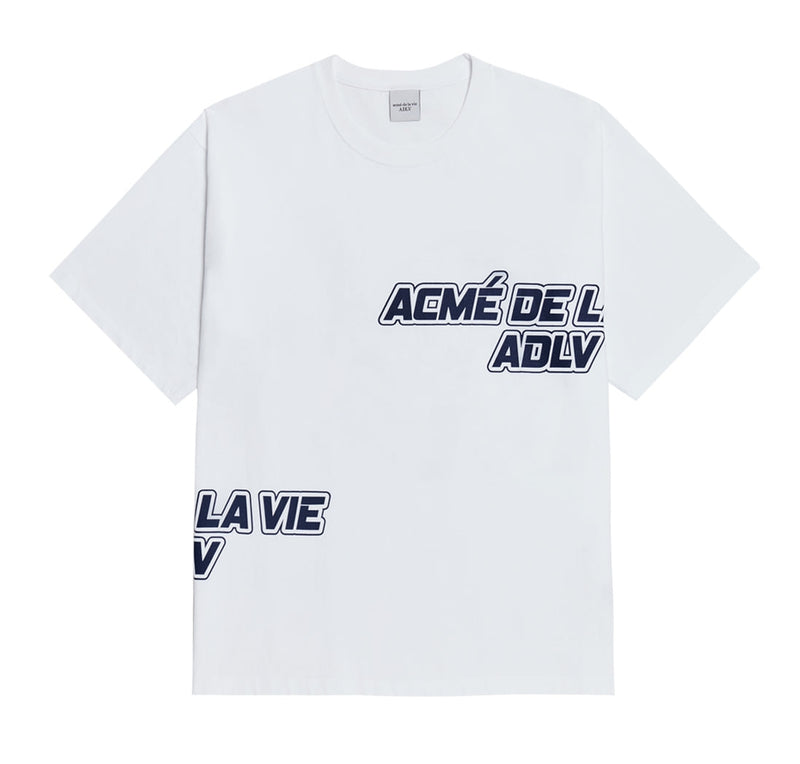 アクメドラビ(acme' de la vie)  OUTLINE V LOGO SHORT SLEEVE T-SHIRT WHITE