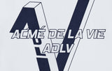 アクメドラビ(acme' de la vie)  OUTLINE V LOGO SHORT SLEEVE T-SHIRT WHITE