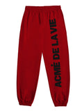 アクメドラビ(acme' de la vie) BIG LOGO EMBO PANTS FOR MEN DARK RED