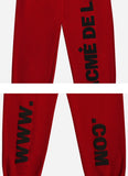 アクメドラビ(acme' de la vie) BIG LOGO EMBO PANTS FOR MEN DARK RED