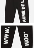 アクメドラビ(acme' de la vie) BIG LOGO EMBO PANTS FOR MEN BLACK