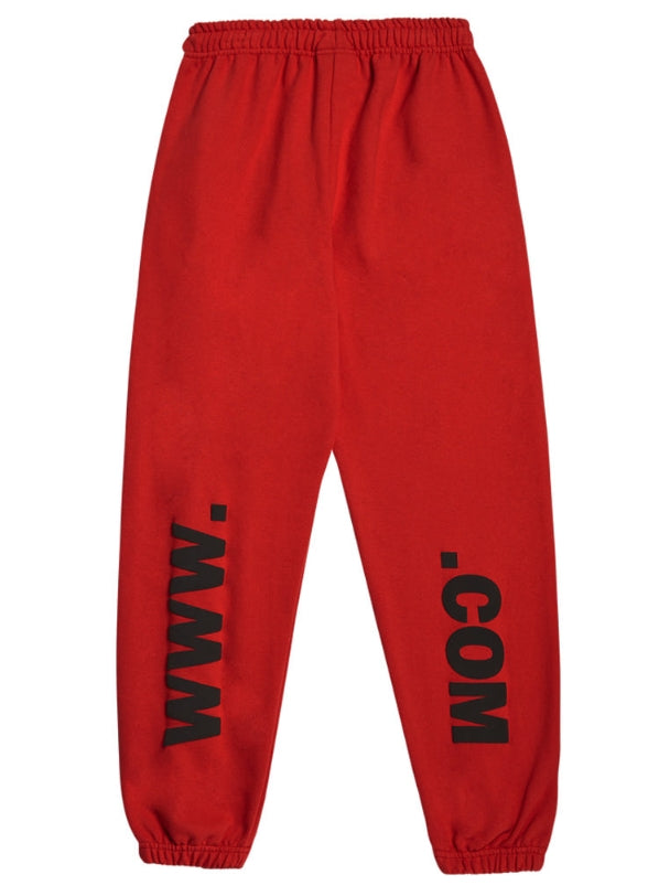アクメドラビ(acme' de la vie) BIG LOGO EMBO PANTS FOR WOMEN LIGHT RED