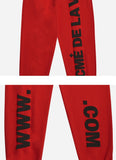 アクメドラビ(acme' de la vie) BIG LOGO EMBO PANTS FOR WOMEN LIGHT RED