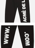 アクメドラビ(acme' de la vie) BIG LOGO EMBO PANTS FOR WOMEN BLACK