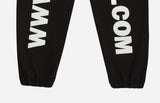 アクメドラビ(acme' de la vie) BIG LOGO EMBO PANTS FOR WOMEN BLACK