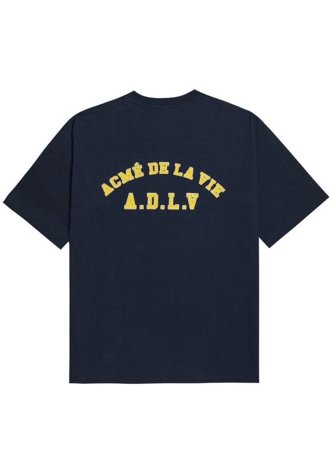 アクメドラビ(acme' de la vie) OLD SCHOOL SHORT SLEEVE T-SHIRT NAVY