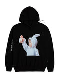 アクメドラビ(acme' de la vie) ADLV BABY FACE HOODIE BLACK RABBIT