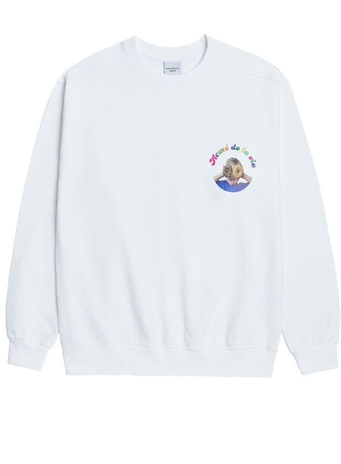 アクメドラビ(acme' de la vie) ADLV BABY FACE SWEATSHIRT WHITE MINI DONUTS 2