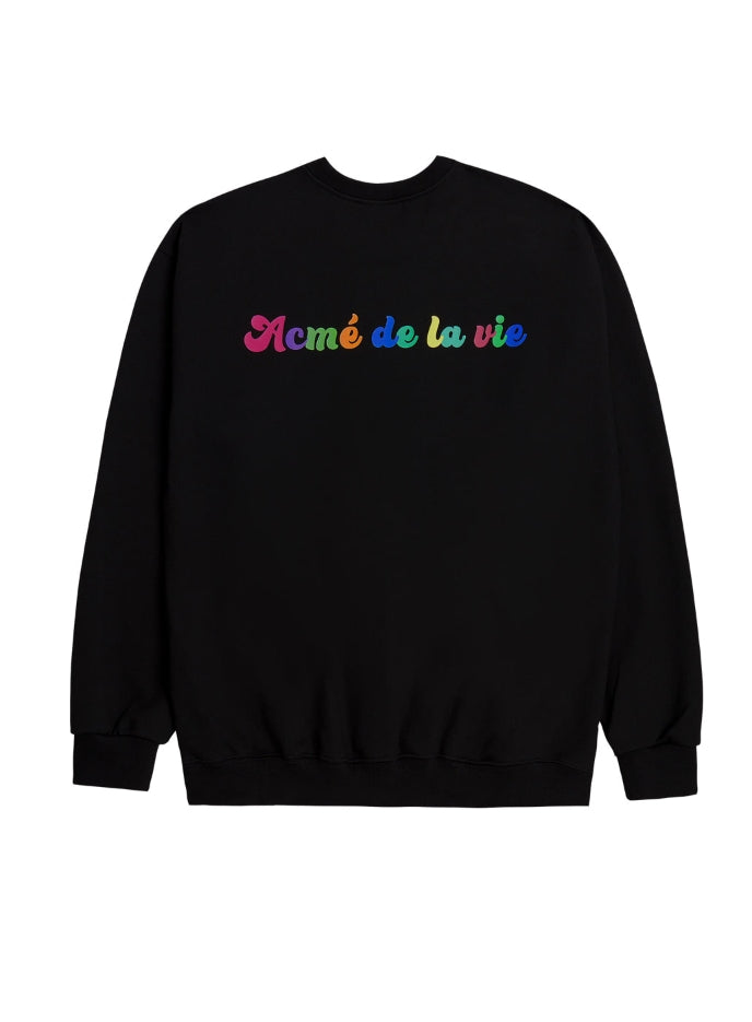 アクメドラビ(acme' de la vie) ADLV BABY FACE SWEATSHIRT BLACK MINI DONUTS 3