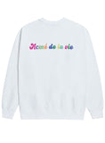 アクメドラビ(acme' de la vie) ADLV BABY FACE SWEATSHIRT WHITE MINI PRAYER