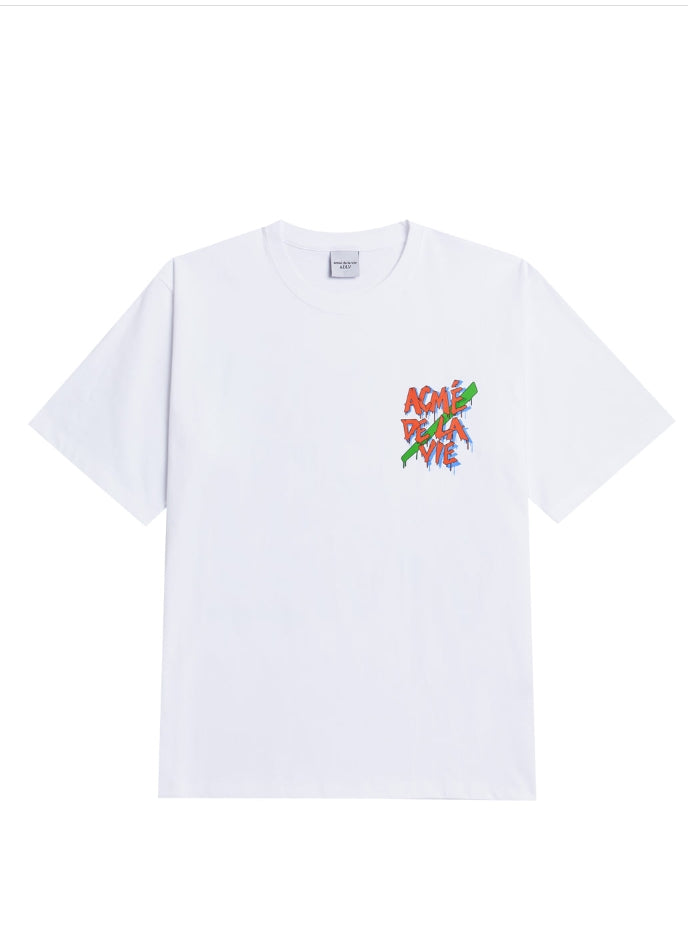 アクメドラビ(acme' de la vie) ADLV ORANGE GRAFFITI SHORT SLEEVE T-SHIRT