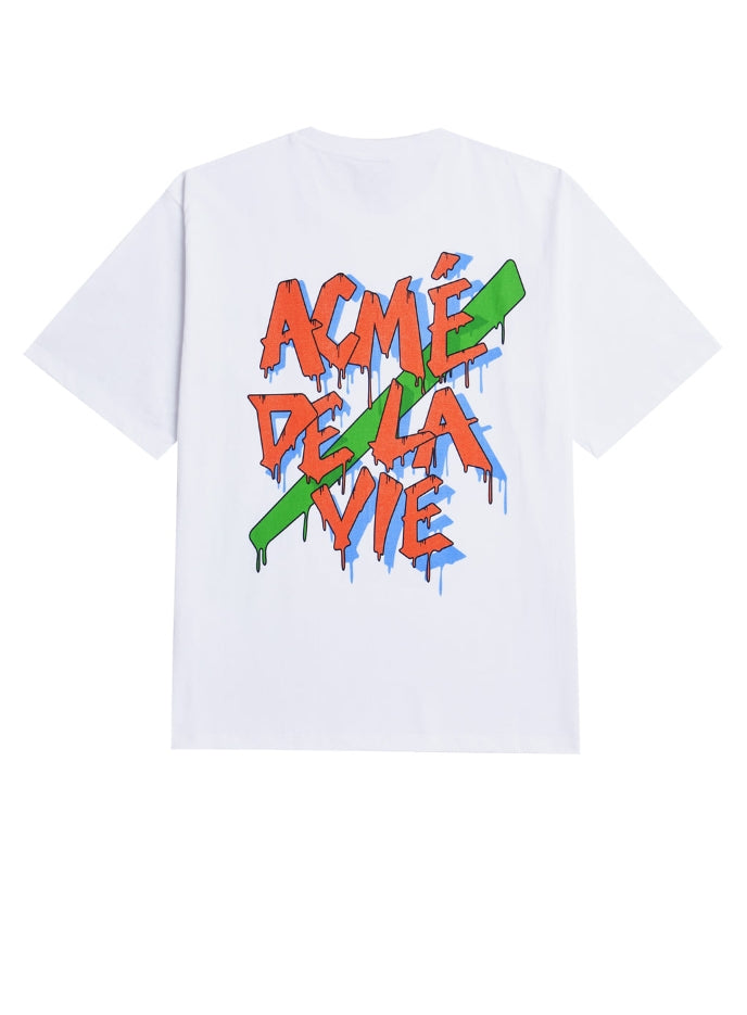 アクメドラビ(acme' de la vie) ADLV ORANGE GRAFFITI SHORT SLEEVE T-SHIRT
