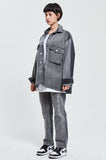 アクメドラビ(acme' de la vie) ADLV DUEL DENIM OVERSIZE SHIRT BLACK