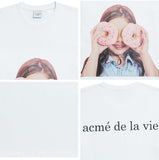 アクメドラビ(acme' de la vie) ADLV BABY FACE SHORT SLEEVE T-SHIRT WHITE DONUTS 3