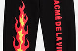 アクメドラビ(acme' de la vie)FLAME LOGO EMBO PANTS FOR MEN BLACK