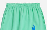 アクメドラビ(acme' de la vie) FLAME LOGO EMBO PANTS FOR WOMEN GREEN