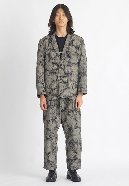 NOMANUAL(ノーマニュアル) DYED FABRIC SET-UP JACKET - DYED BLACK