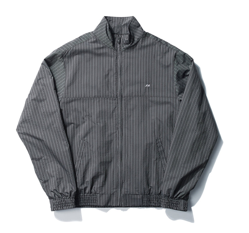 NOMANUAL(ノーマニュアル) STRIPED BLOUSON JACKET - BLACK