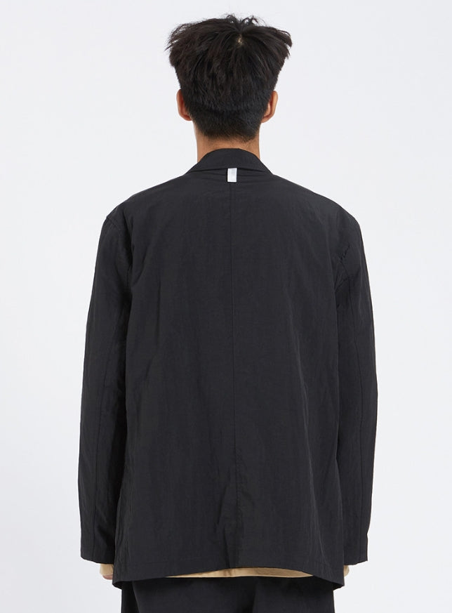 NOMANUAL(ノーマニュアル) NYLON SET-UP JACKET - BLACK