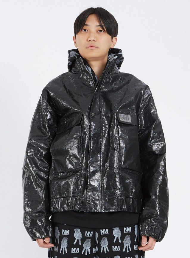 NOMANUAL(ノーマニュアル) PU JACKET - BLACK