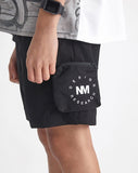 NOMANUAL(ノーマニュアル) NYLON CARGO SHORTS - BLACK