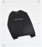 NOMANUAL(ノーマニュアル) REVERSED SLOGAN SWEAT SHIRT - BLACK