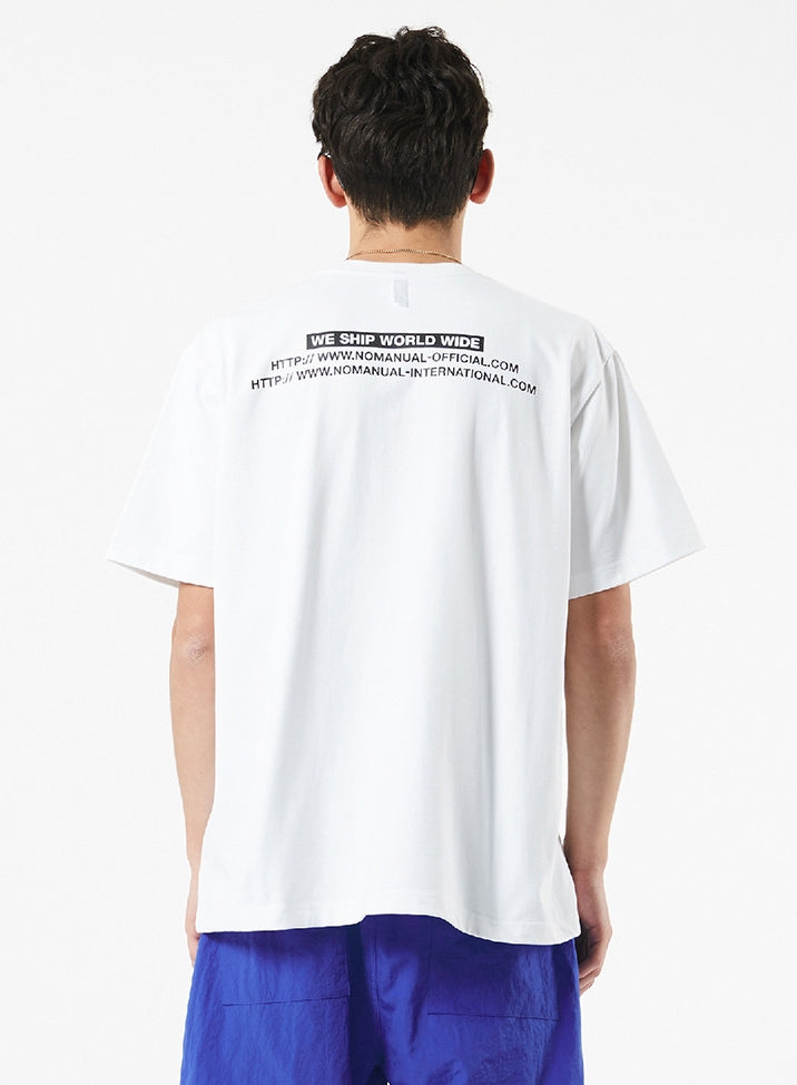 NOMANUAL(ノーマニュアル) BUY NOMANUAL T-SHIRT - WHITE