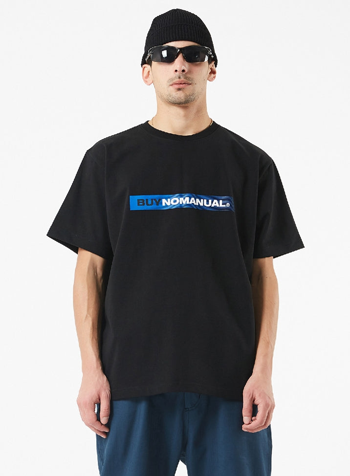 NOMANUAL(ノーマニュアル) BUY NOMANUAL T-SHIRT - BLACK